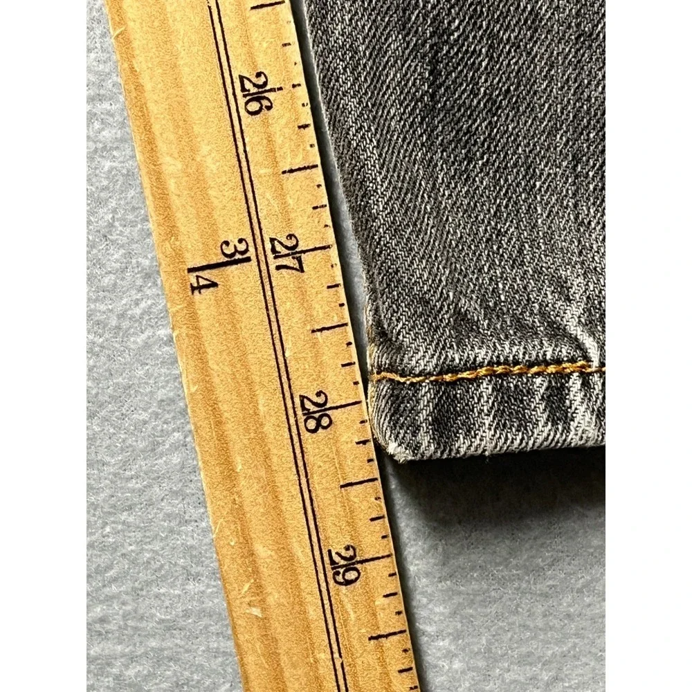 Levi's 501 W35 L34 (32x28) MEN Black Faded Denim Jeans Button Fly Y2K